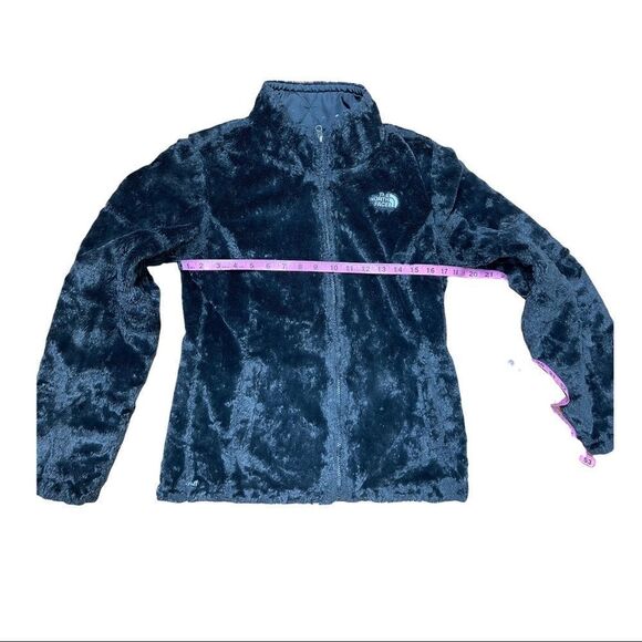 The North Face Black Puffer Jacket Women’s S Reversible Paint Splatter Workwear - Picture 8 of 10